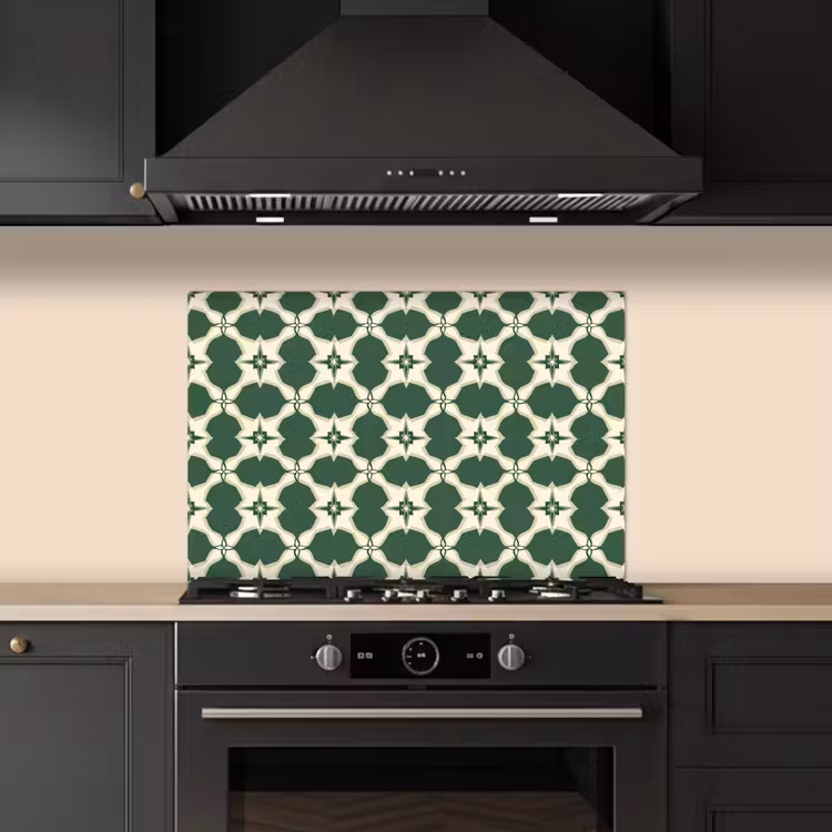 Spatscherm keuken - Tegel - Klassiek - Groen — 2