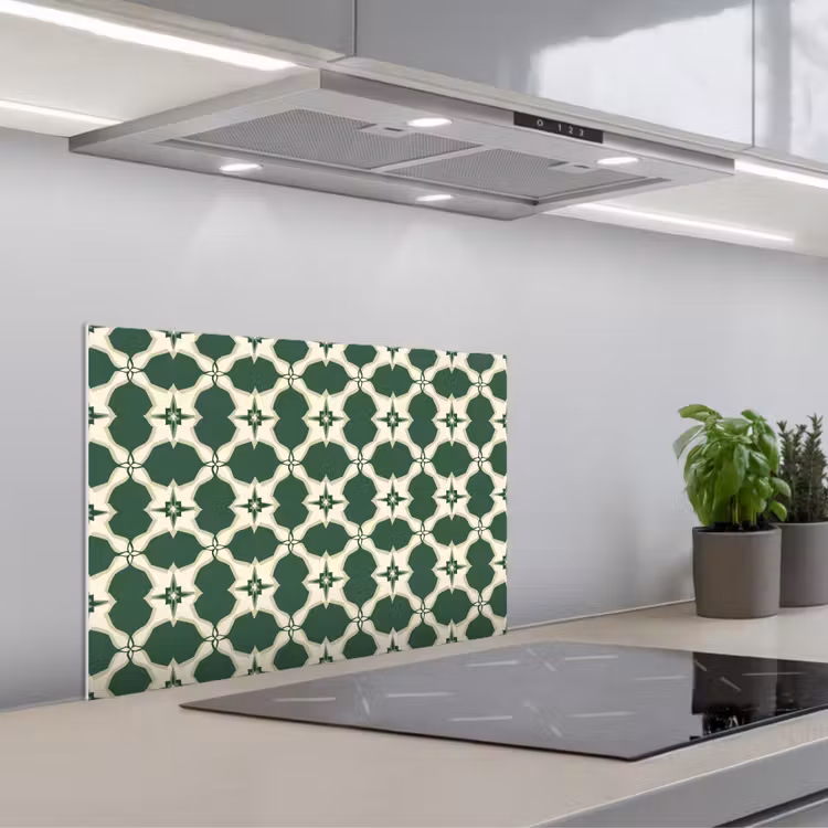 Spatscherm keuken - Tegel - Klassiek - Groen — 5