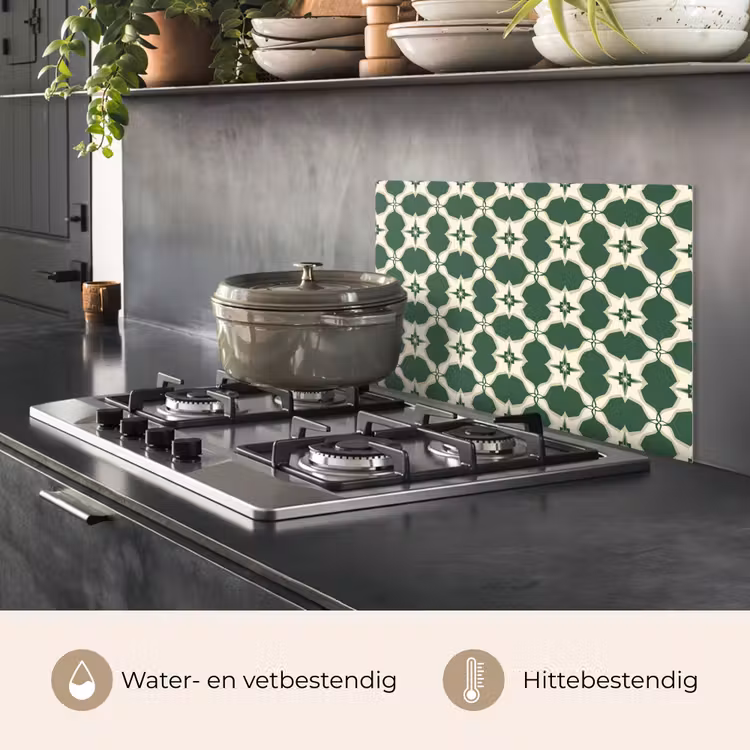 Spatscherm keuken - Tegel - Klassiek - Groen — 7