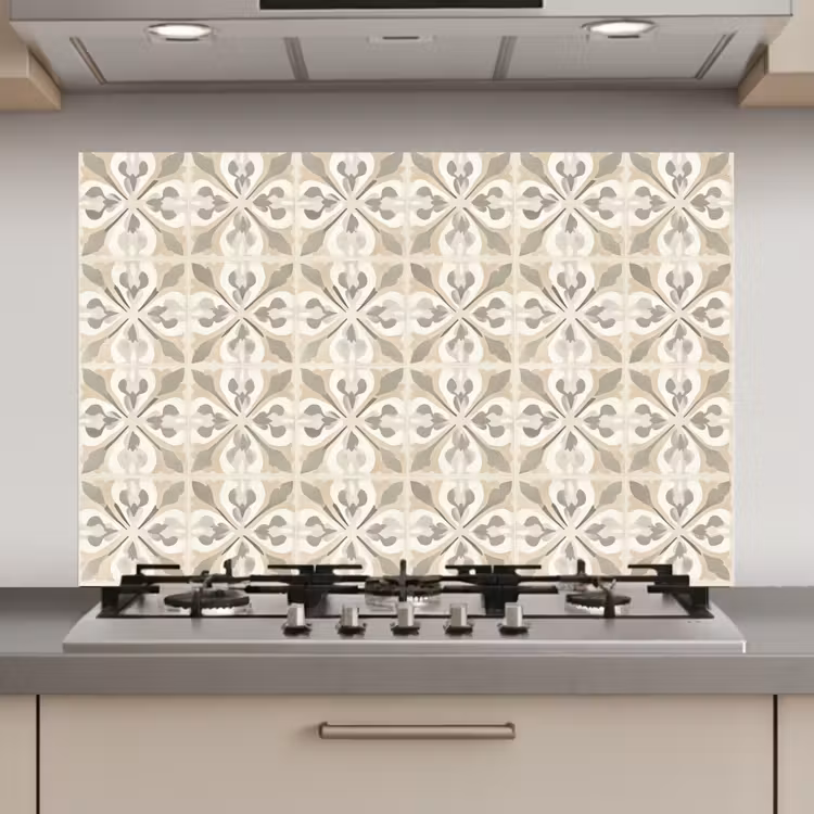 Spatscherm keuken - Tegel - Motief - Beige — 1
