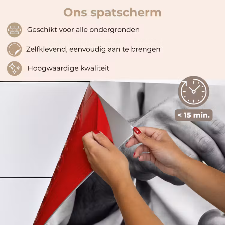 Spatscherm keuken - Tomaten - Chef - Zwart - Wit — 4