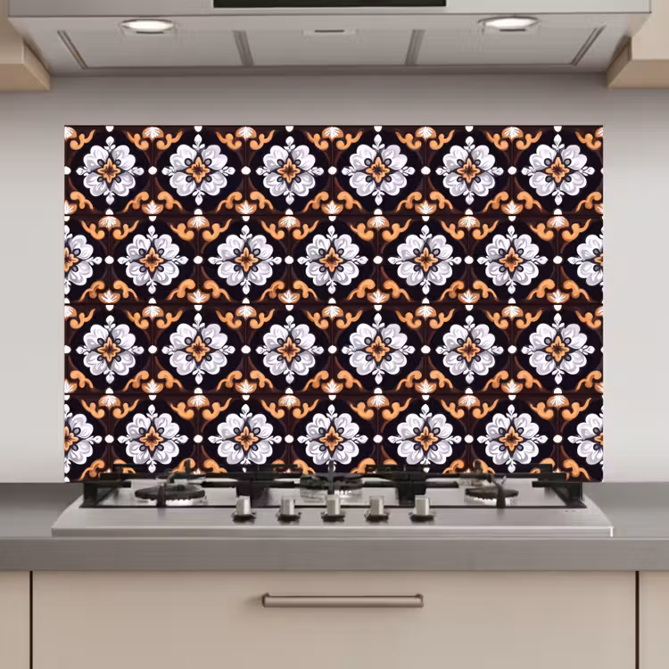 Spatscherm keuken - traditioneel - Element - Kleurrijk — 1