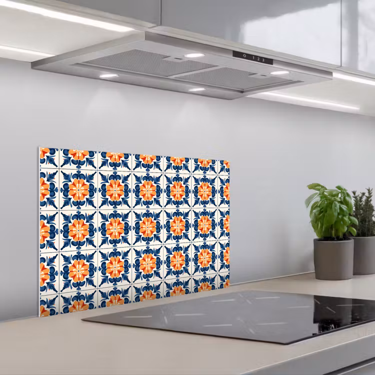Spatscherm keuken - Traditioneel - Tegel - Oranje — 5