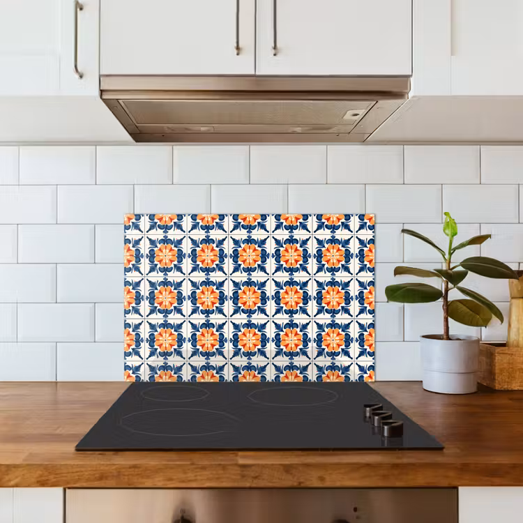 Spatscherm keuken - Traditioneel - Tegel - Oranje — 6