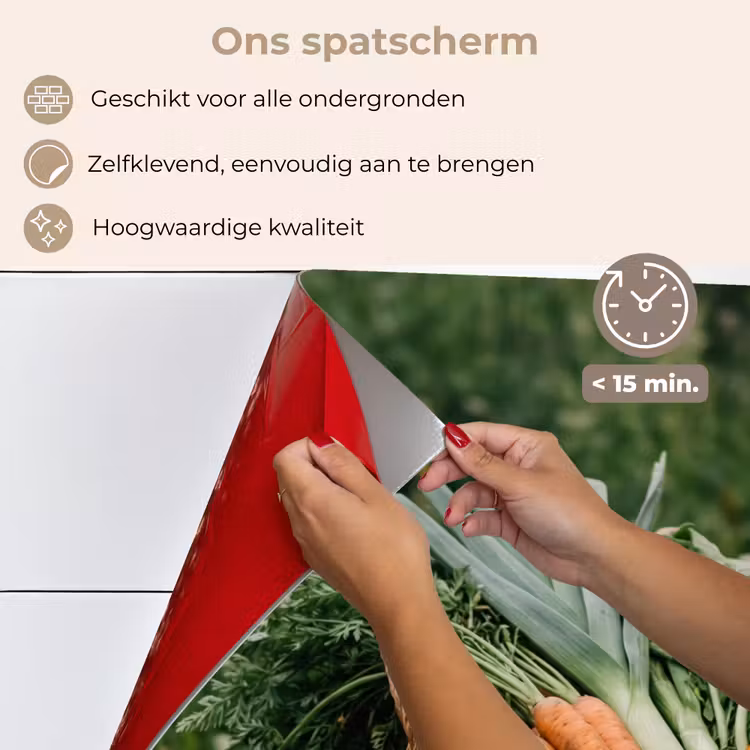 Spatscherm keuken - Veld - Groenten - Biologisch - Oogst — 4