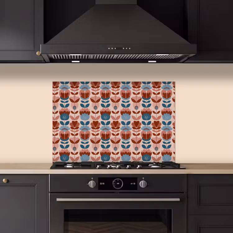 Spatscherm keuken - Vintage - Motief - Kleurrijk — 2