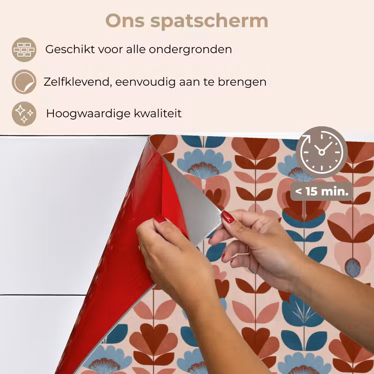 Spatscherm keuken - Vintage - Motief - Kleurrijk — 4