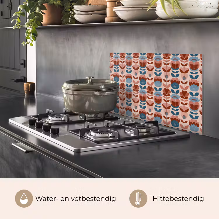 Spatscherm keuken - Vintage - Motief - Kleurrijk — 7
