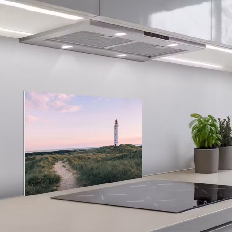 Spatscherm keuken - Vuurtoren - Duinlandschap - Zee — 5