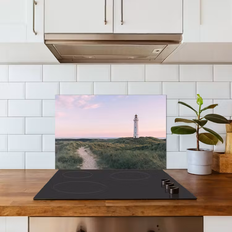 Spatscherm keuken - Vuurtoren - Duinlandschap - Zee — 6