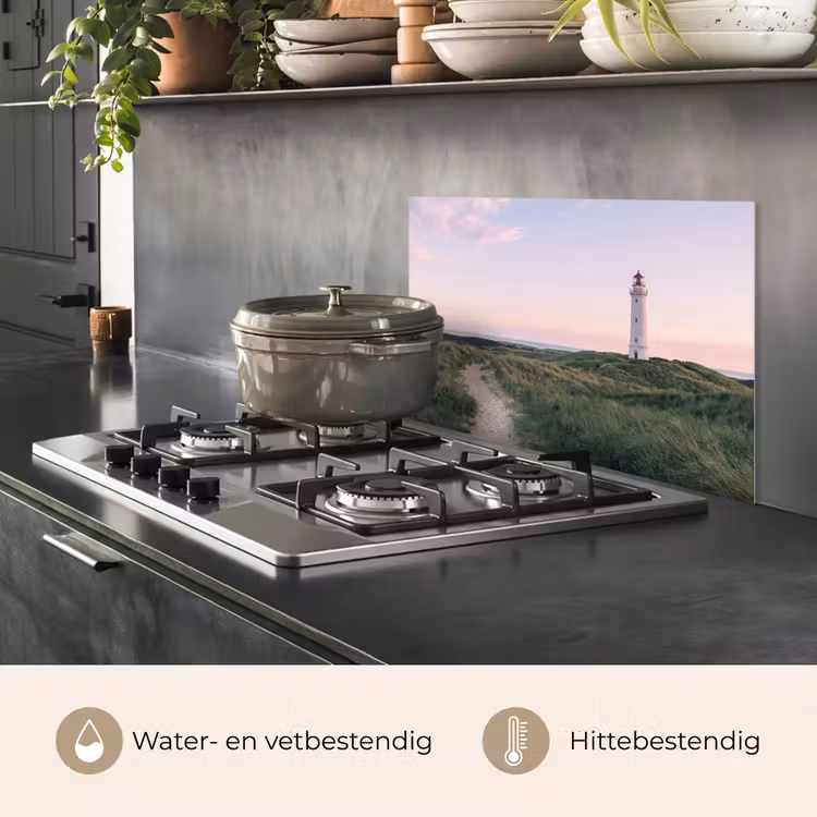 Spatscherm keuken - Vuurtoren - Duinlandschap - Zee — 7