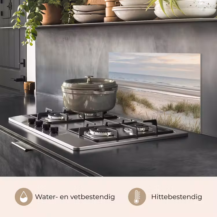 Spatscherm keuken - Zandstrand - Bewolkt - Duinen — 7