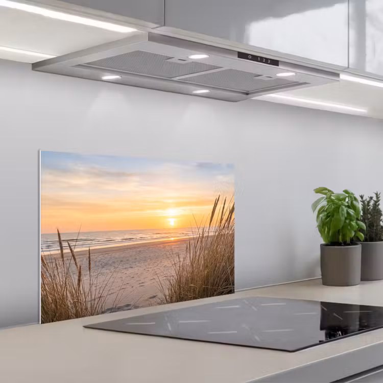 Spatscherm keuken - Zonsondergang - Duinen - Zee — 5