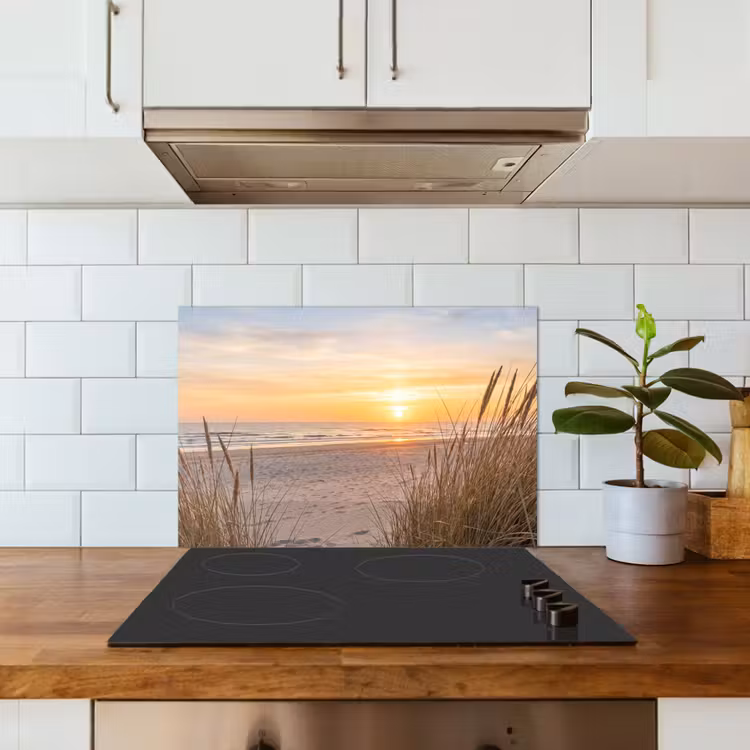 Spatscherm keuken - Zonsondergang - Duinen - Zee — 6