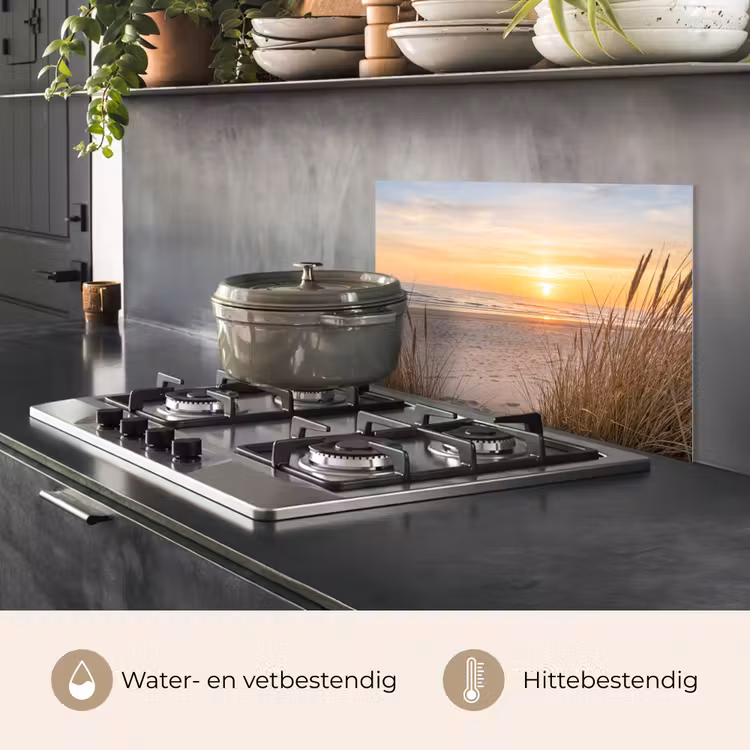 Spatscherm keuken - Zonsondergang - Duinen - Zee — 7