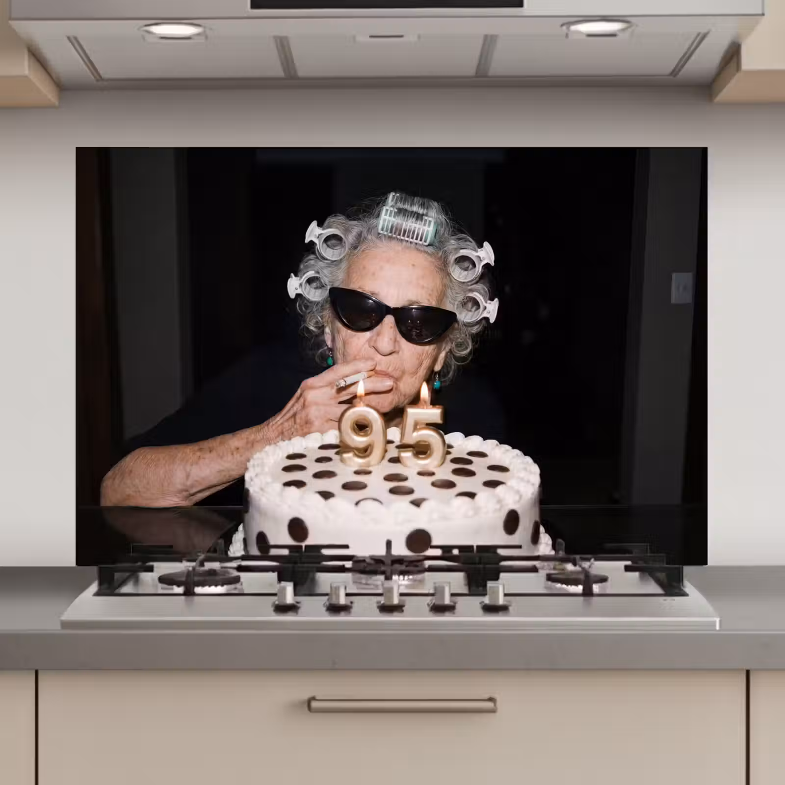 Spatscherm keuken - Verjaardag - Krulspeld - Oma — 1
