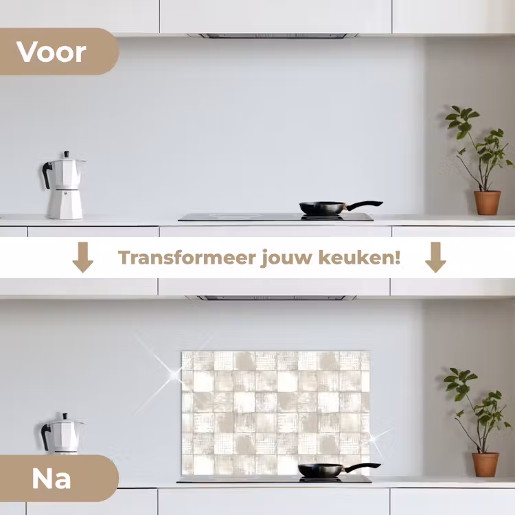Spatscherm keuken - Tegel - Patroon - Verweerd — 3