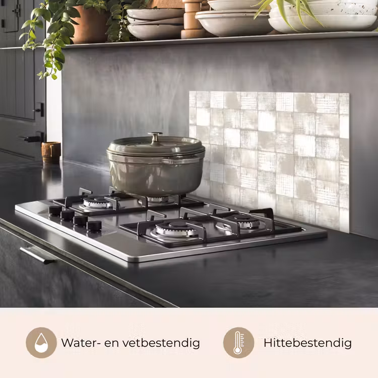 Spatscherm keuken - Tegel - Patroon - Verweerd — 7