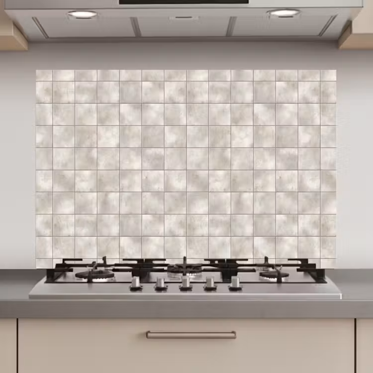 Spatscherm keuken - Tegels - Natuurlijk - Grijs — 1