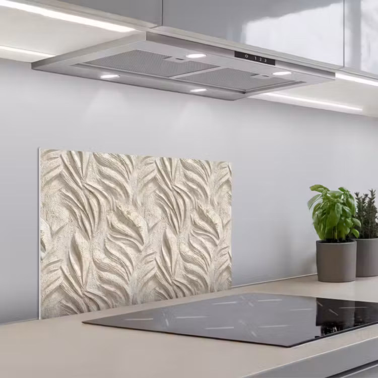 Spatscherm keuken - Textuur - Reliëf - Beige — 5