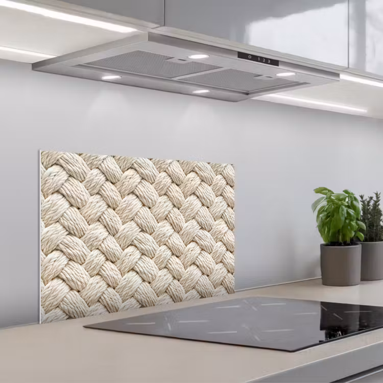 Spatscherm keuken - Touw - Gebreid - Beige — 5
