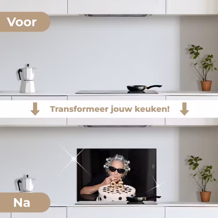 Spatscherm keuken - Verjaardag - Krulspeld - Oma — 3