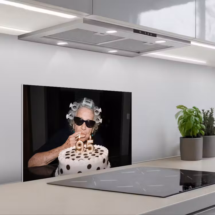 Spatscherm keuken - Verjaardag - Krulspeld - Oma — 5