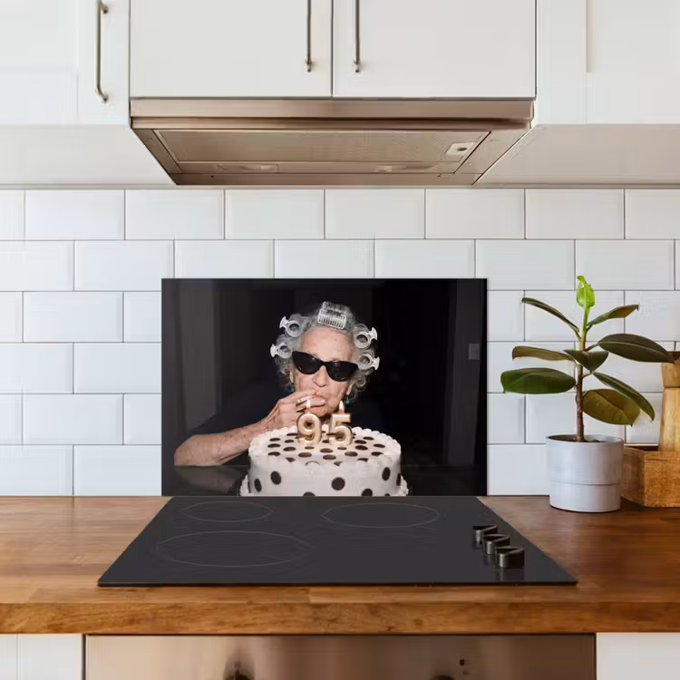 Spatscherm keuken - Verjaardag - Krulspeld - Oma — 6