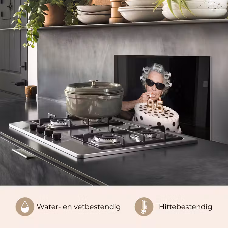 Spatscherm keuken - Verjaardag - Krulspeld - Oma — 7
