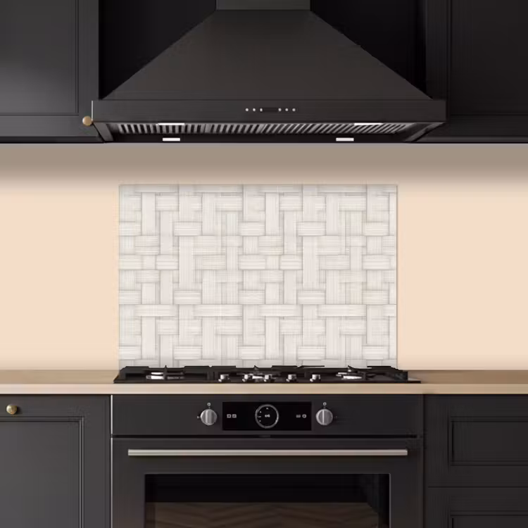Spatscherm keuken - Vlechtwerk - Banen - Beige — 2