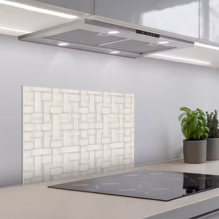 Spatscherm keuken - Vlechtwerk - Banen - Beige — 5