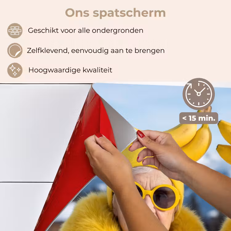 Spatscherm keuken - Vrouwen - Bananen - Geel — 4
