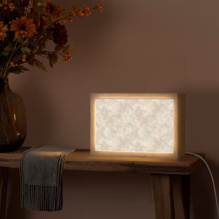 Tafellamp - Beige - Reliëfstructuur - Natuursteen — 4