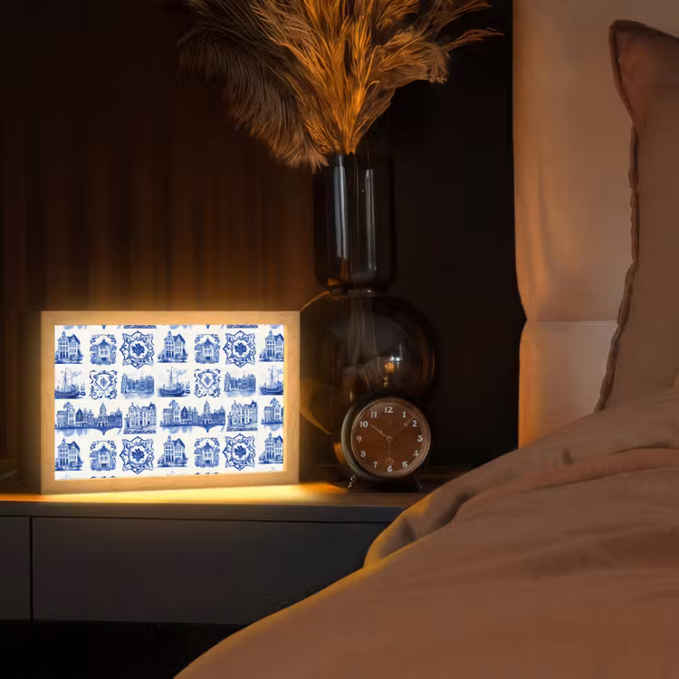 Tafellamp - Huizen - Schepen - Blauw — 2