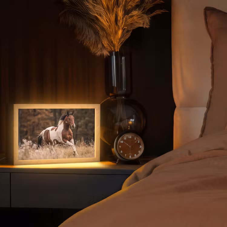 Tafellamp - Paard - Bruin - Gras — 2
