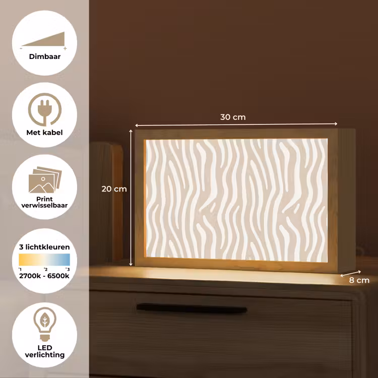 Tafellamp - Abstract - Zebra - Beige — 7