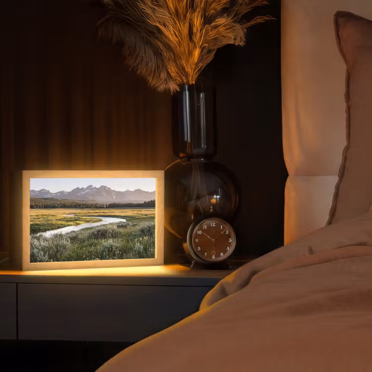 Tafellamp - Berglandschap - Rivier - Bos — 2