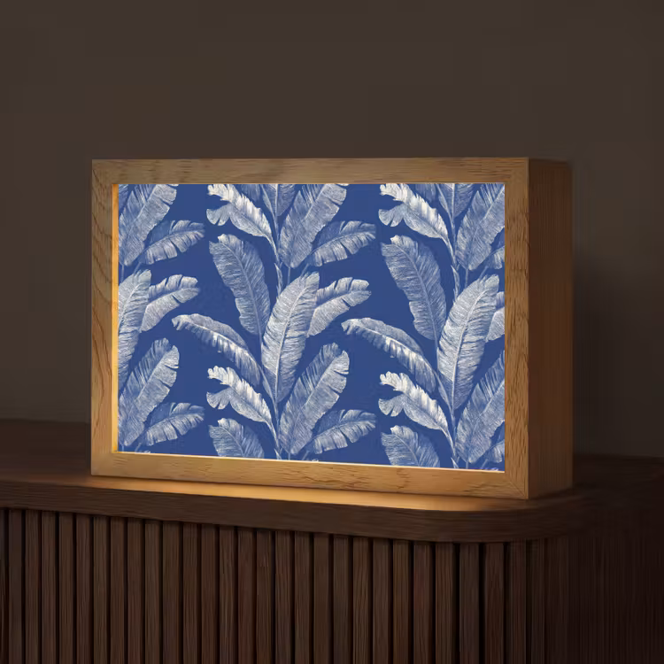 Tafellamp - Blad - Palm - Blauw — 1