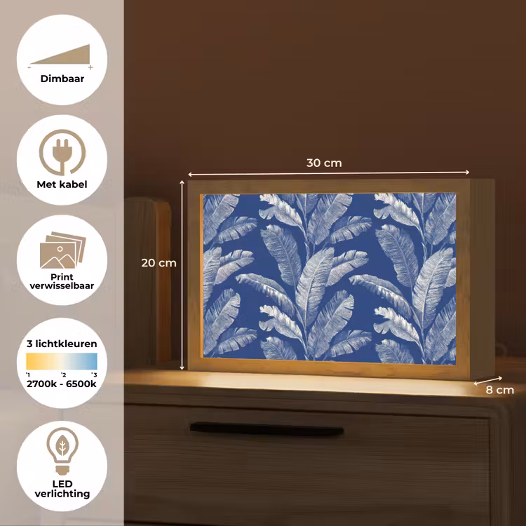 Tafellamp - Blad - Palm - Blauw — 7