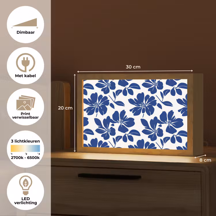 Tafellamp - Floraal - Modern - Blauw — 7
