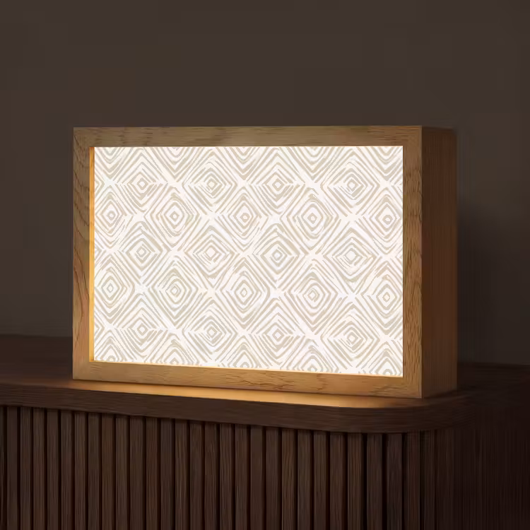 Tafellamp - Abstract - Ruit - Beige — 1