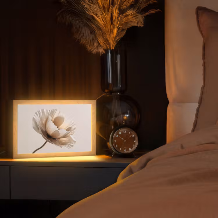 Tafellamp - Bloem - Beige - Crème — 2