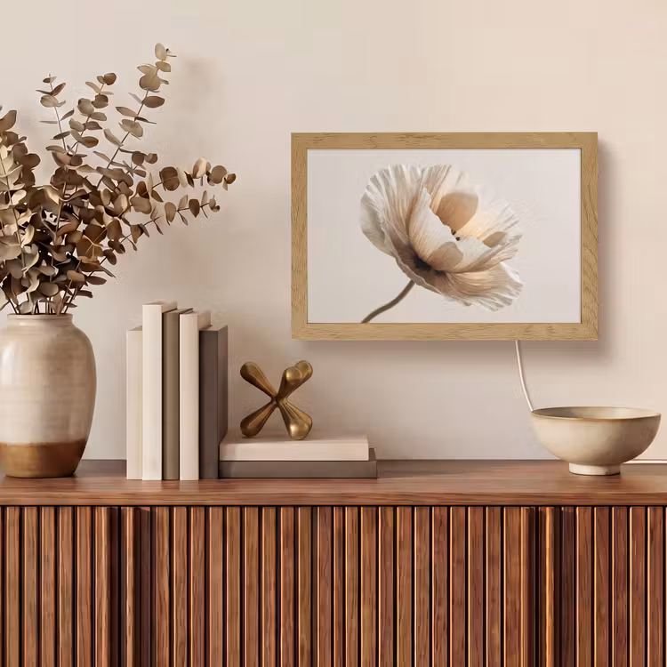 Tafellamp - Bloem - Beige - Crème — 3