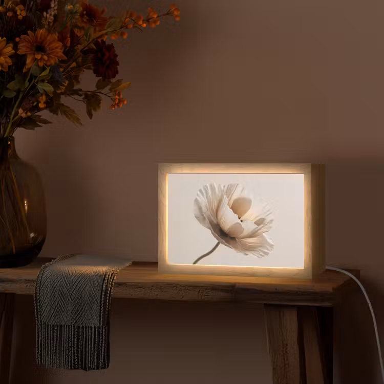Tafellamp - Bloem - Beige - Crème — 4