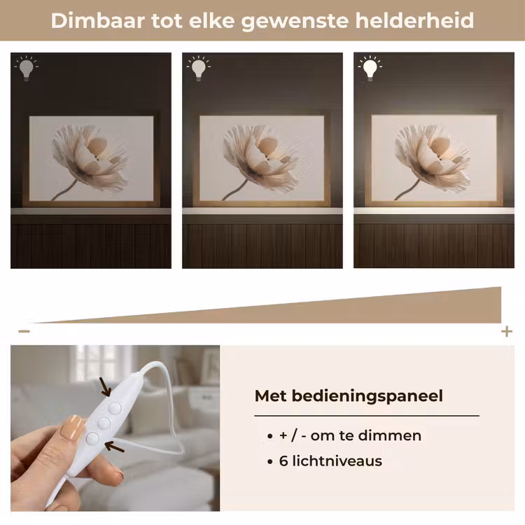 Tafellamp - Bloem - Beige - Crème — 8
