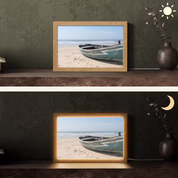 Tafellamp - Boot - Zandstrand - Zee — 5