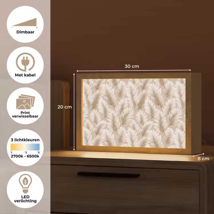 Tafellamp - Botanisch - Patroon - Beige — 7