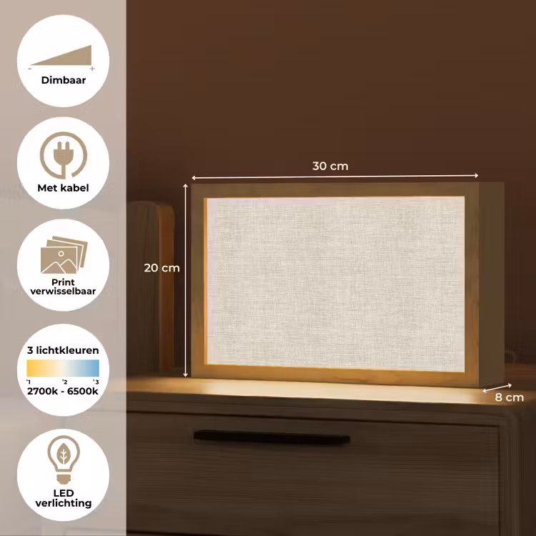 Tafellamp - Linnen - Textuur - Beige — 7