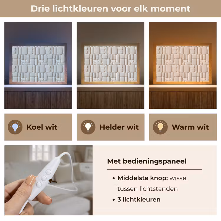 Tafellamp - Reliëf - Structuur - Wit — 6