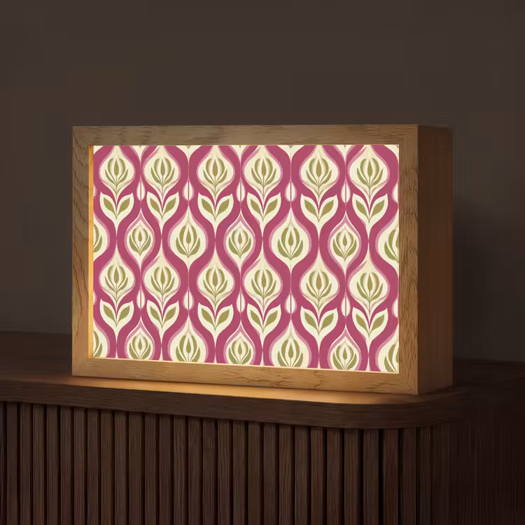 Tafellamp - Retro - Floraal - Paars — 1